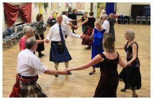 Scottish Country Dancing at a Christmas dance